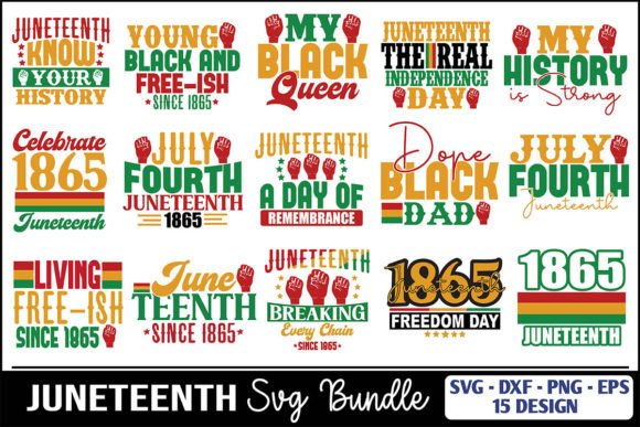 15 Juneteenth SVG Bundle: Graphics for Crafts & Local Branding