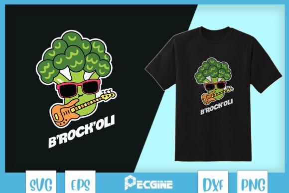B-Rock-Oli Broccoli Pun SVG: Playful Graphics for Crafts & Branding