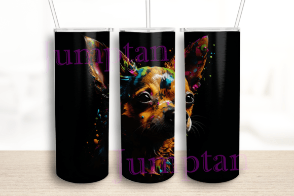 Chihuahua Art Tumbler Wrap: Graphics for Local Crafts Brands