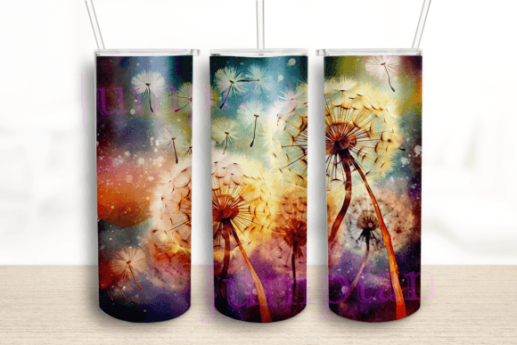 Dandelion Flowers Tumbler Wrap: Graphics for Crafts