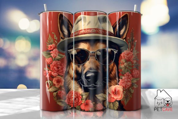 German Shepherd Tumbler Wrap: Graphics for Crafts Sellers