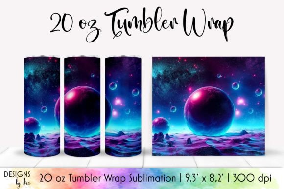Magical Space Tumbler Wrap Sublimation Graphics