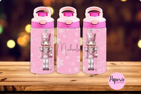 Pink Christmas Nutcracker Tumbler Wrap: Graphics for Festive Tumbler Wraps