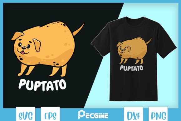 Puptato Playful Spud Pun SVG: Graphics for Crafts & Joyful Branding