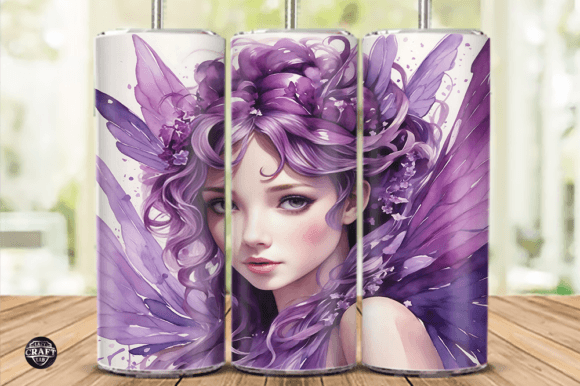 Purple Fairy Skinny Tumbler Wrap 20oz Graphics