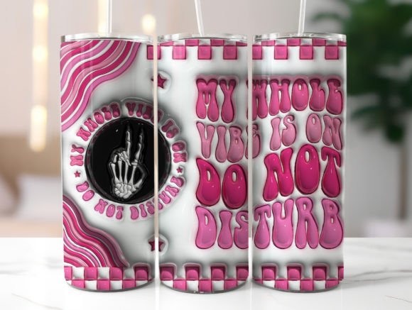 Retro Skeleton Inflated Tumbler Wrap Graphics