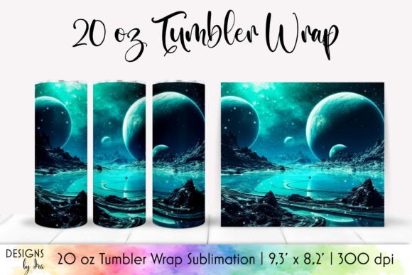 Stellar Space Tumbler Wrap Graphics