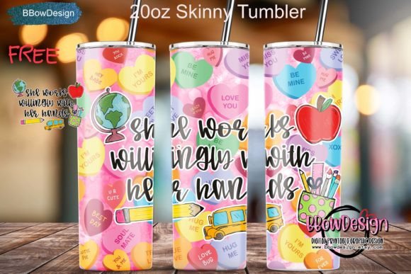 Teacher Valentine Proverbs 31 Tumbler Wraps & Graphics