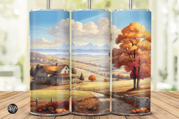 Thanksgiving 20oz Skinny Tumbler Wrap Graphics
