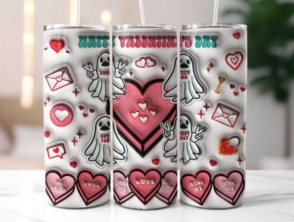 Valentine’s Day Inflated Tumbler Wrap Graphics